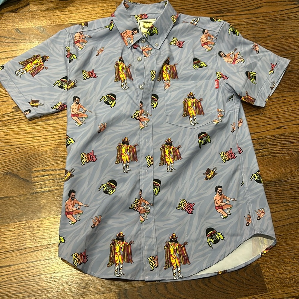 Macho Man Randy Savage RSVLTS Button Down Shirt